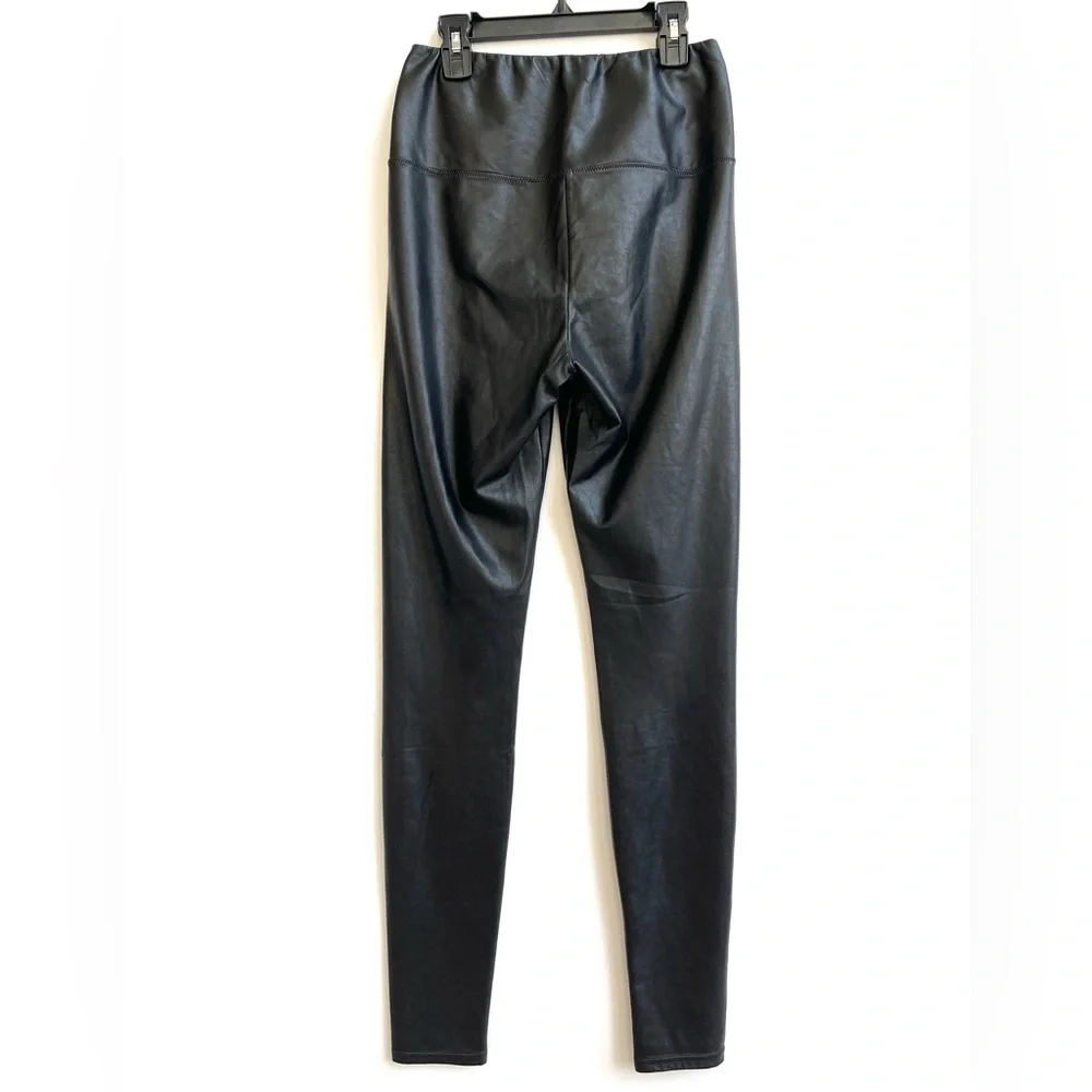 Wilfred Free high waist black faux leather leggings